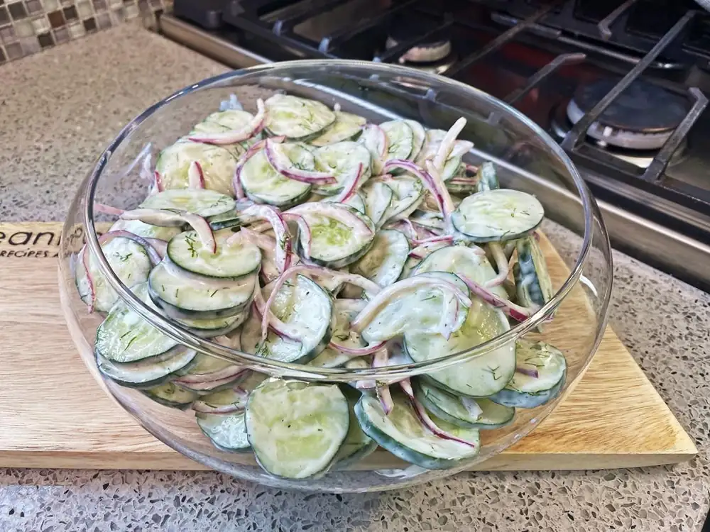Summertime Creamy Cucumber Salad