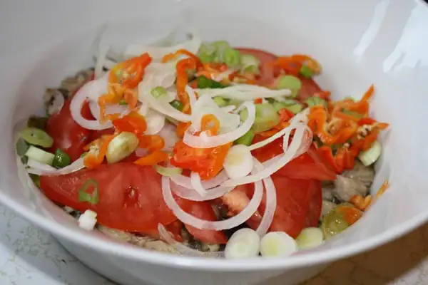 Red Onion and Sardine Salad