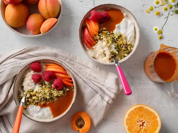 🍑Rice pudding with apricots and skyr