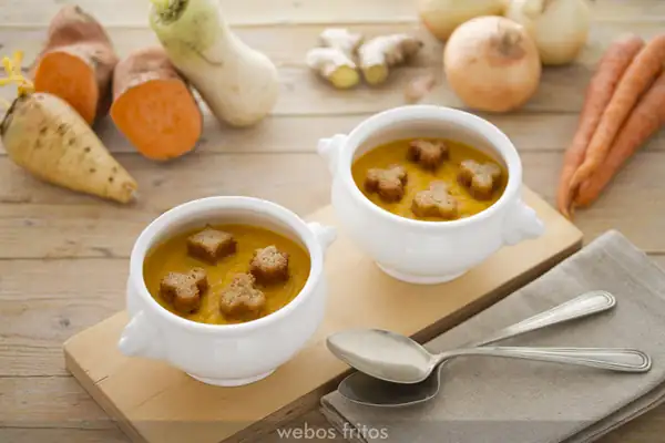 Carrot and sweet potato cream