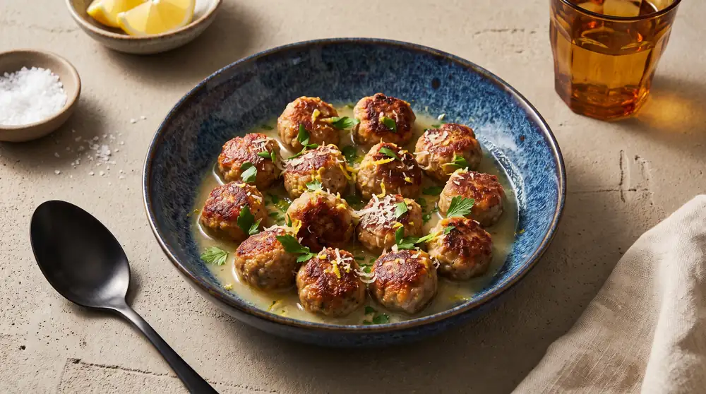 Polpette al Limone fresca: albóndigas italianas en salsa de limón