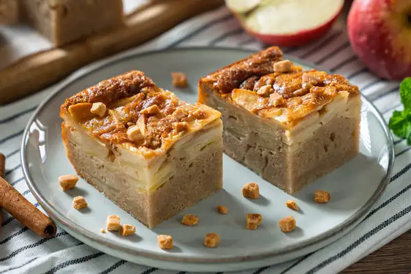 Invisible apple cake, autumn dessert