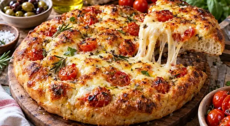 Friday night pizza: forget delivery, this crispy, cheesy focaccia is becoming an obsession
