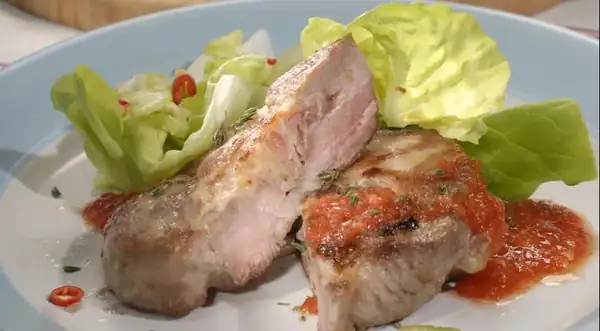 Pork chop with bacon
