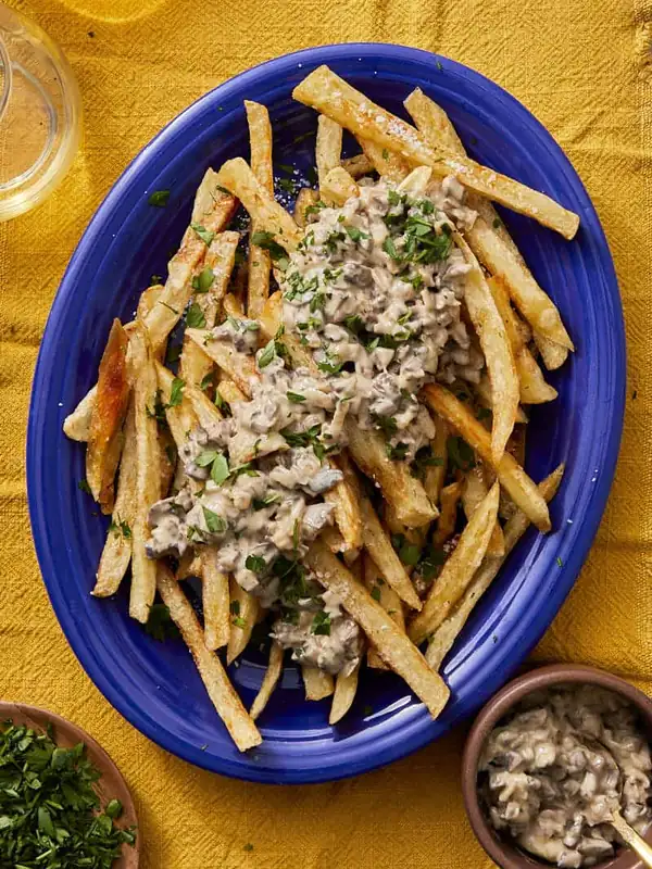 Papas fritas caseras con trufa