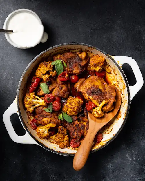 Easy Spiced Indian Chicken Traybake