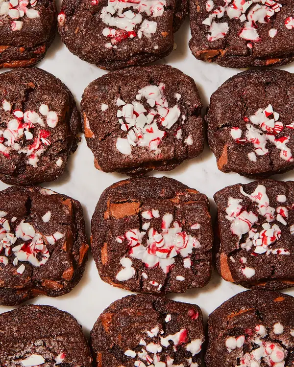 Galletas de menta y doble chocolate