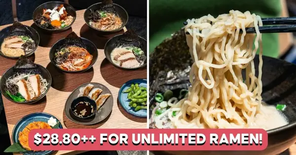 El bufé de ramen de Kiwami, con un precio de 28,80 dólares (más impuestos), ya está disponible en VivoCity e incluye helado ilimitado