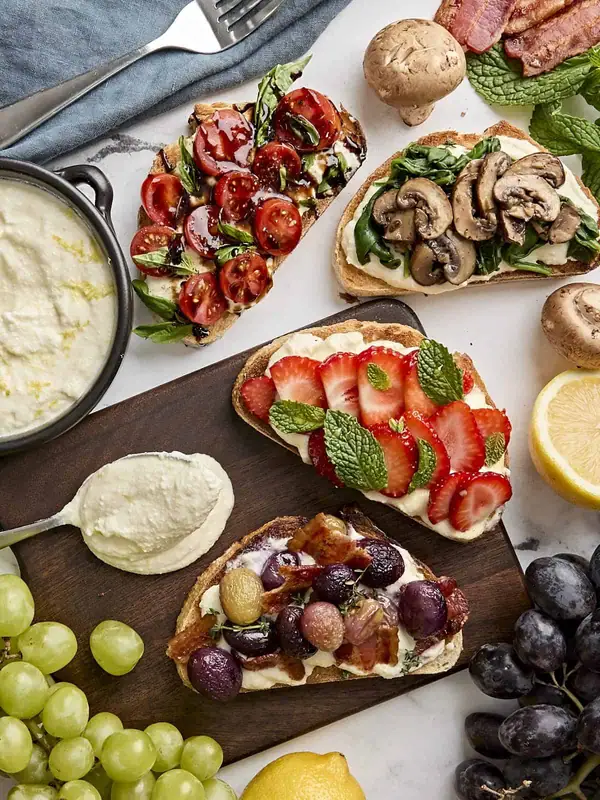Ricotta Toast 4 Ways