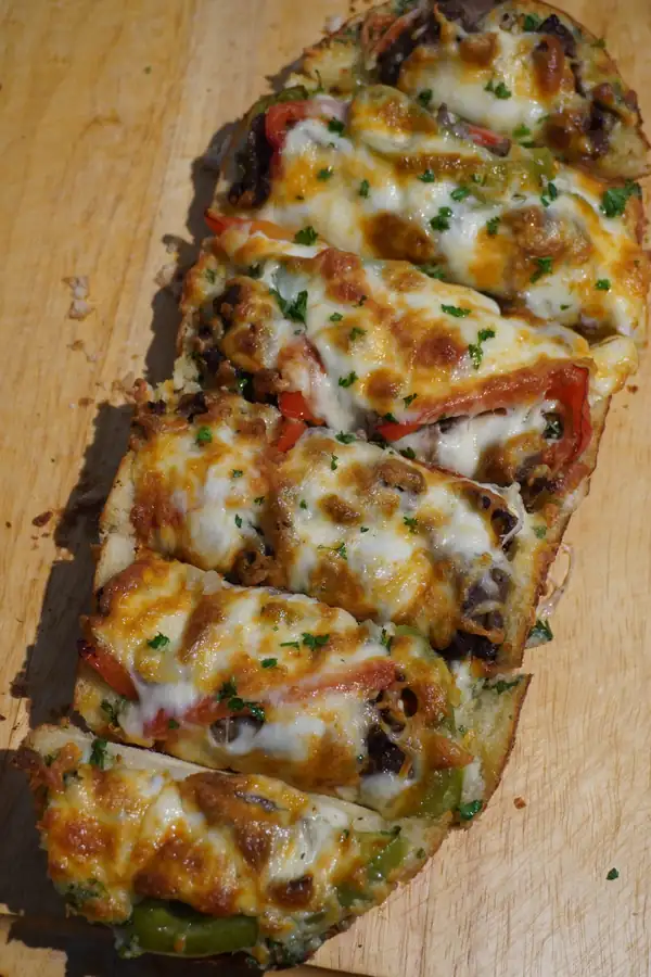 Philly Cheesesteak Garlic Bread