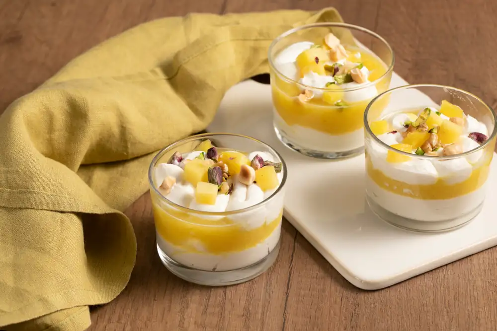 Ricotta and pineapple mousse
