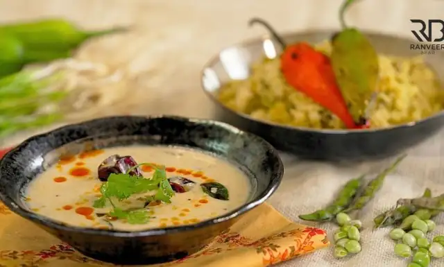 Easy Lilva Pulao with Gujarati Kadhi गुजराती कड़ी & लील्वा पुलाव winter spl recipe Recipe