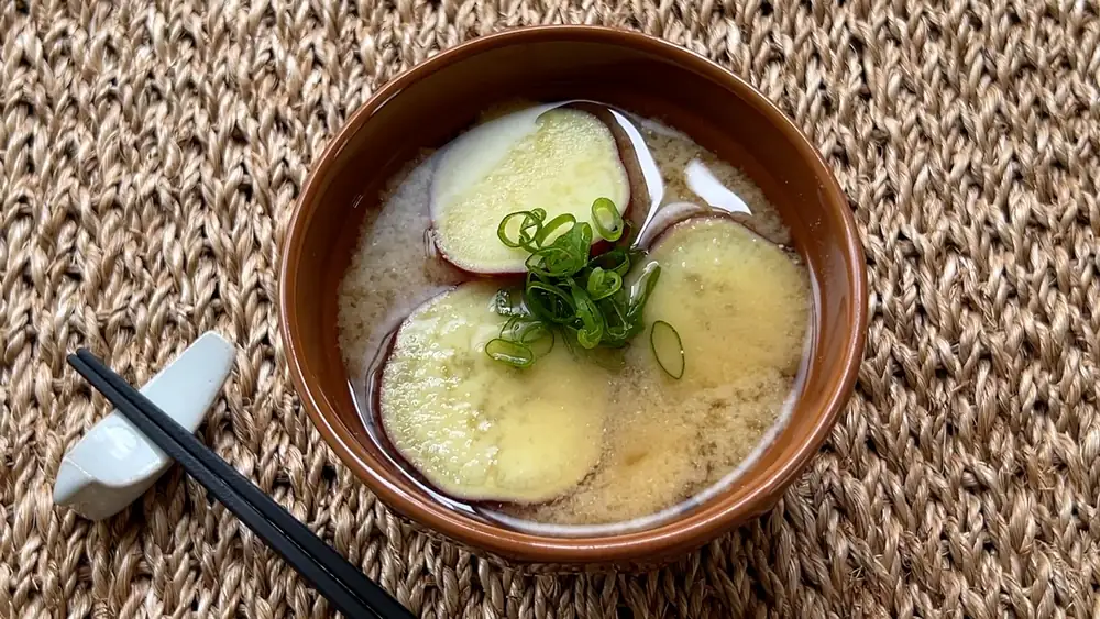 Miso Soup with Satsumaimo Sweet Potato