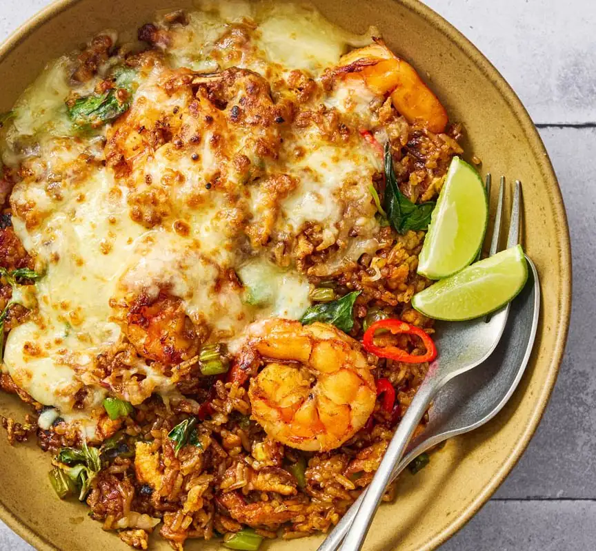 Cheesy Thai Red Curry Fried Rice