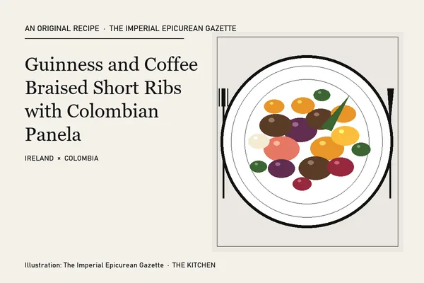 Costillas estofadas con Guinness y café, acompañadas de panela colombiana
