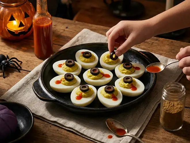 Huevos de Halloween con ojos monstruosos: la receta de aperitivo espeluznante
