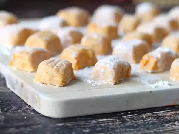 Homemade pumpkin gnocchi, soft, delicate and perfect for autumn