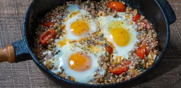 A quick one-pan lunch that combines three ingredients in a delicious way