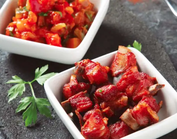 Fried lamb chops with ratatouille