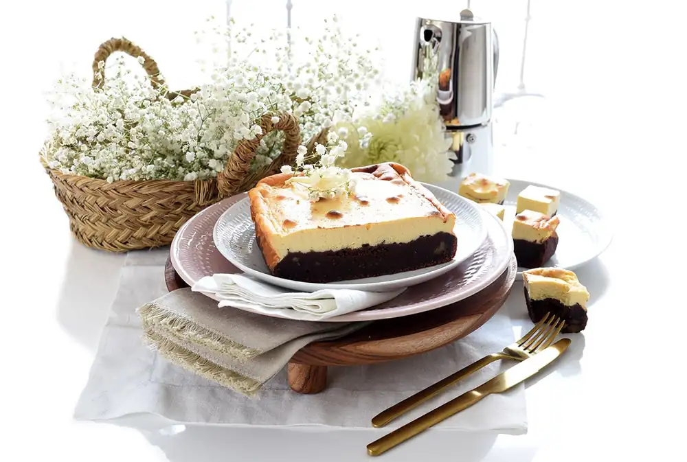 Brownie cheesecake