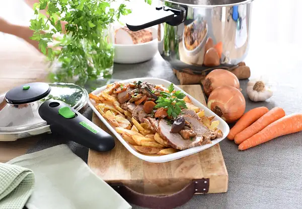 Beef roast in a pressure cooker