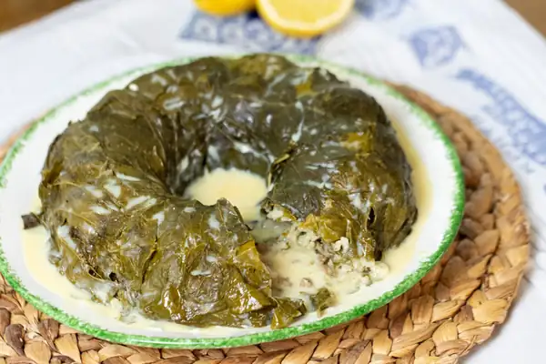 Greek Stuffed Grape Leaves Pie
