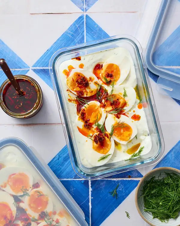 Prepped Turkish Eggs Breakfast Recipe