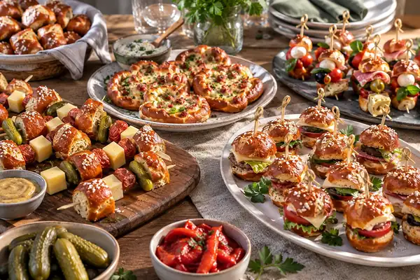 Finger food made from pretzels: Who would have thought what all is contained in a pretzel?