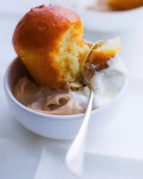 Rum Baba with Chestnut Cream and Whipped Cream