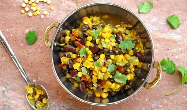 Easy Three Bean Indian Dal Soup