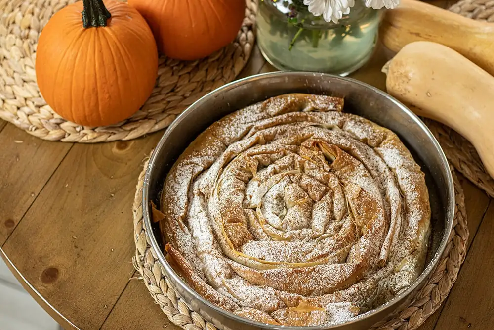 Sweet Greek Pumpkin Pie (Kolokithopita)
