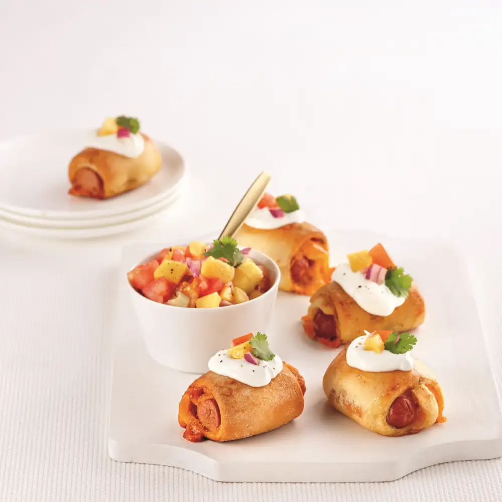 Taco-style sausage croissants