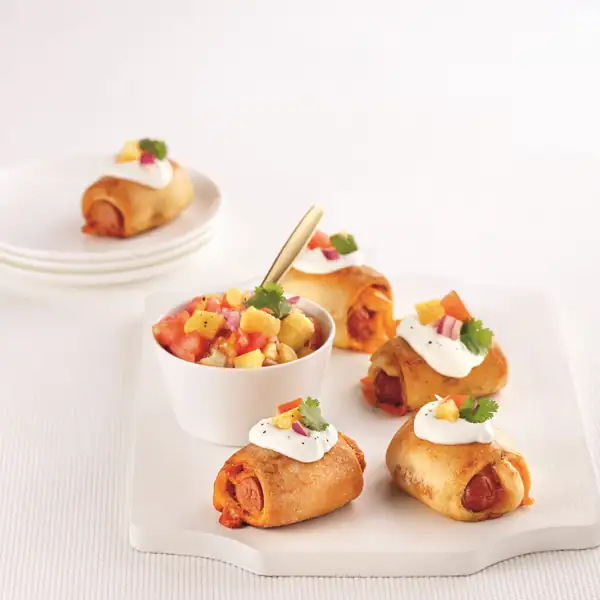 Taco-style sausage croissants