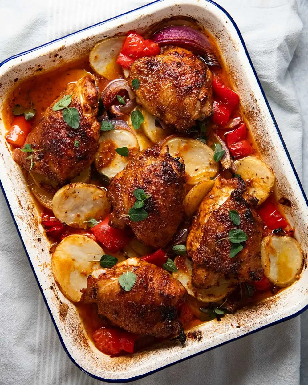One-pan Portuguese Chicken and Potato Bake