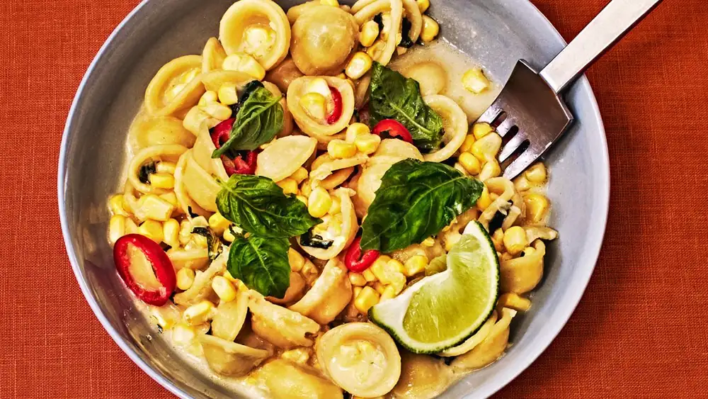 Orecchiette With Fresh Corn Alfredo