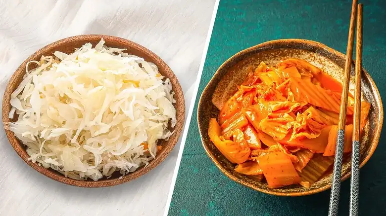 Las principales diferencias de sabor entre el chucrut y el kimchi