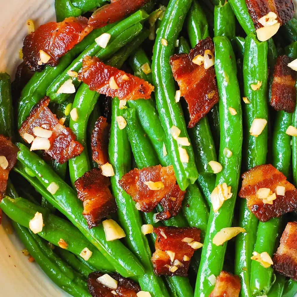 Garlic and Bacon Green Beans