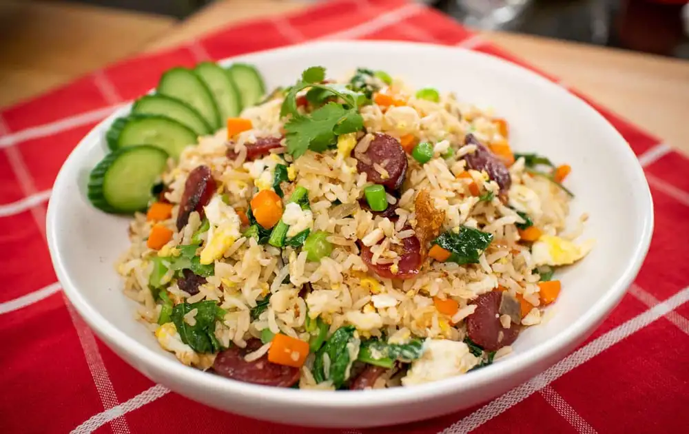 Chinese Sausage Fried Rice ข้าวผัดกุนเชียง
