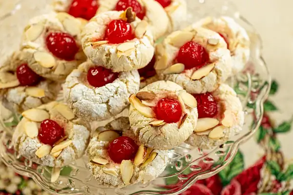 Amygdalota: Gluten-Free Greek Almond and Cherry Cookies