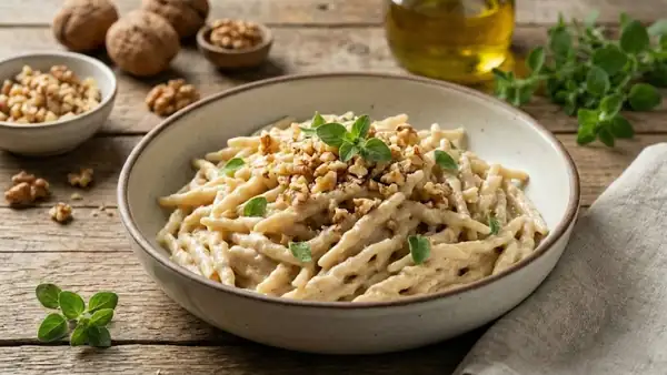 Pasta with walnut sauce