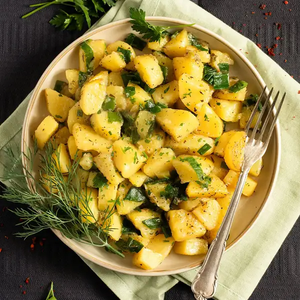 Smothered Potatoes with Green Onions
