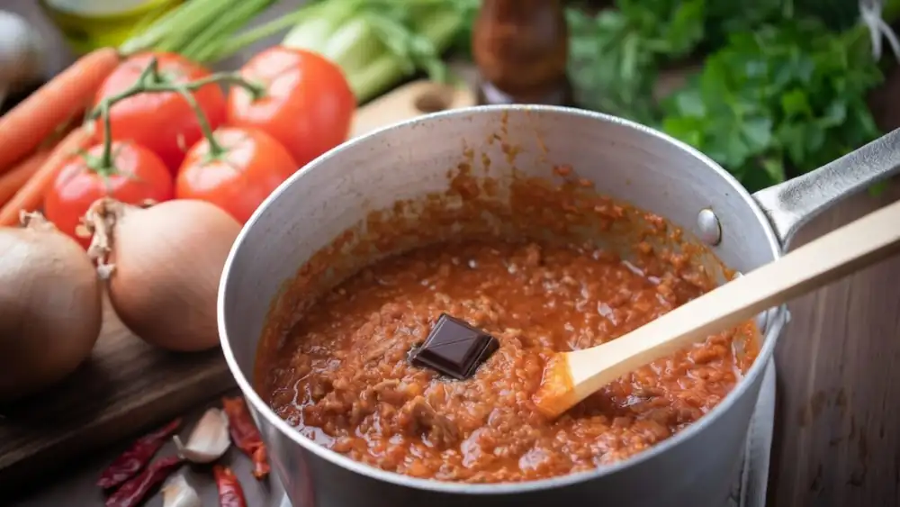 Why do we add chocolate to ragù or sauce? Where is it used and why is it done?