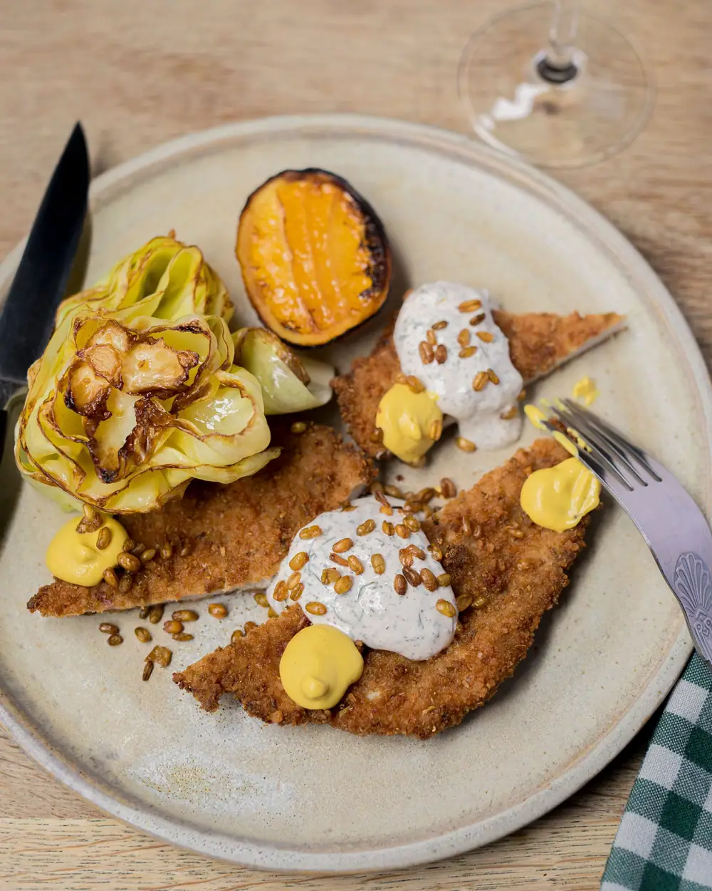 Chicken Schnitzel With Blue Cheese Ranch Recipe