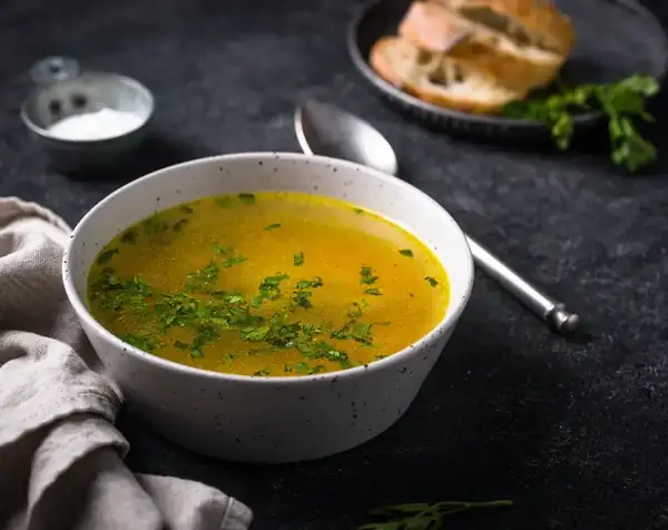 Asparagus broth from asparagus peels