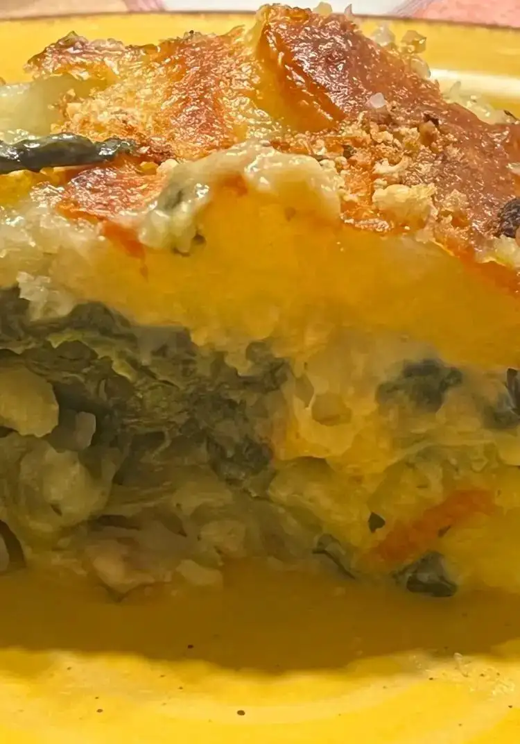 Potato and spinach pie