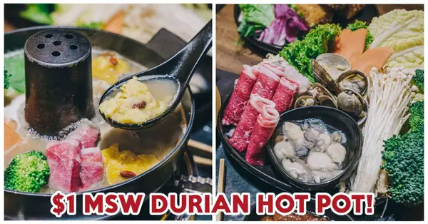 Restaurante Four Seasons Durians: Disfrute de una olla caliente de durian por $1 y durian Mao Shan Wang premium en Jewel Changi