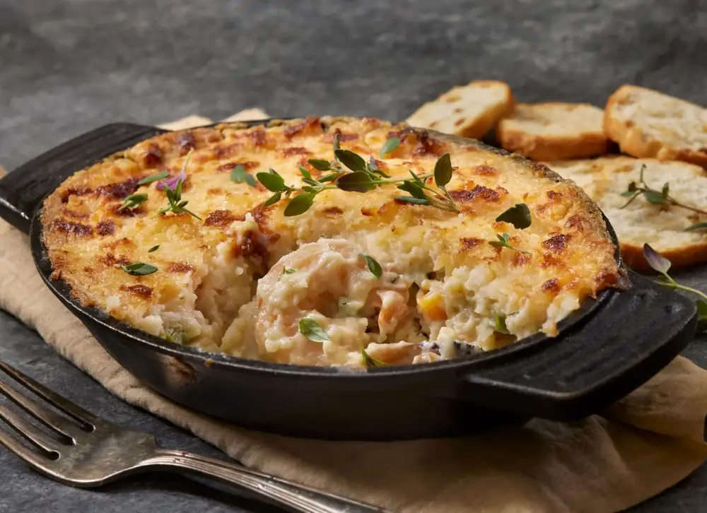 Fish pie with mashed potatoes