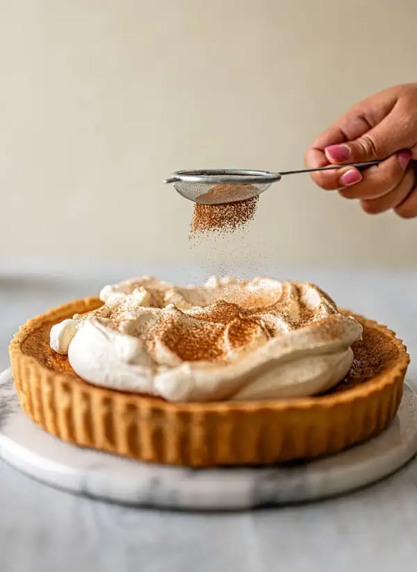 Salted maple latte tart