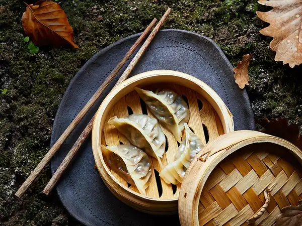 Braised venison shoulder as dim sum by Viktoria Fuchs