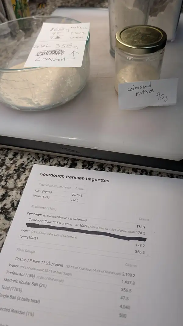 Baguette au leaven
